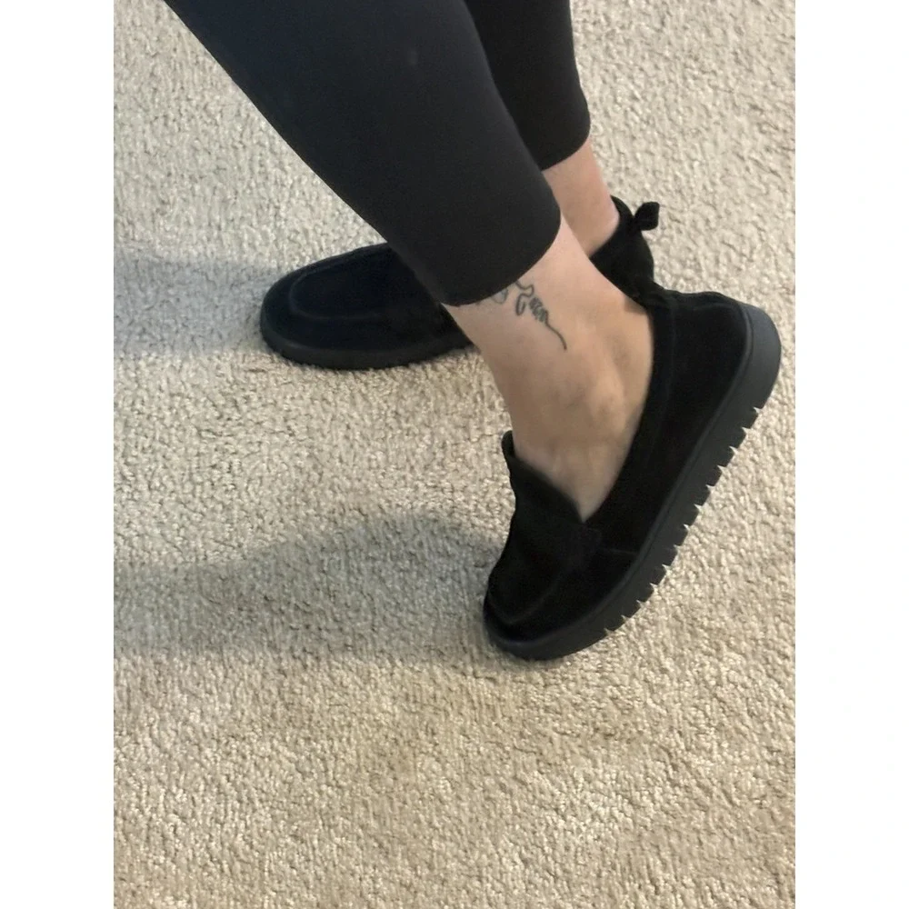 Vionic Women's Uptown Loafer Size 8 Black Suede Casual Orthotic Flats